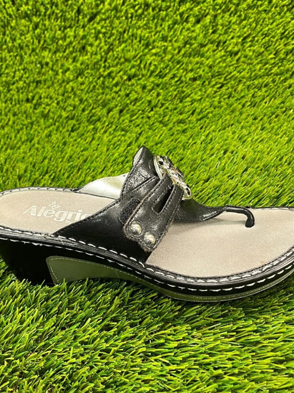 Alegria Lola Wedge Uptown Womens Size 7 Black Casual Classic Sandals LOL-211